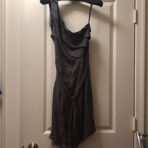 One shoulder Gray Dress